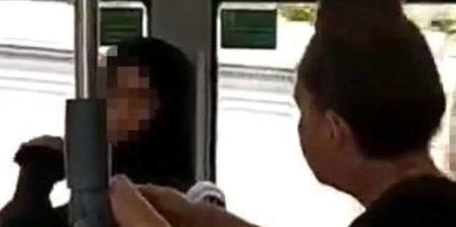 Belediye otobüsünde çarşaflı kadına iğrenç saldırı!