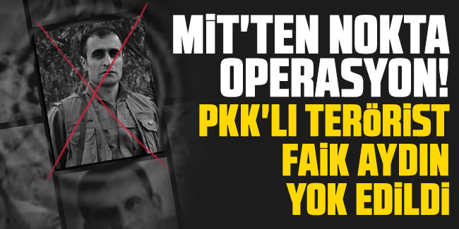 MİT'ten nokta operasyon! PKK'lı terörist Faik Aydın yok edildi
