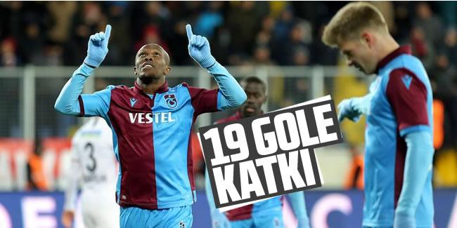 Trabzonspor’da Nwakaeme’den 19 gole katkı