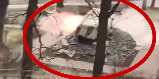 Rus askeri parktaki tank heykeline gerçek sanıp ateş etti!