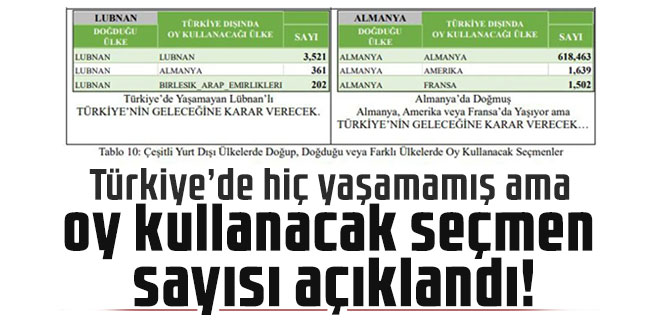 Türkiye’de hiç yaşamamış ama oy kullanacak seçmen sayısı açıklandı!