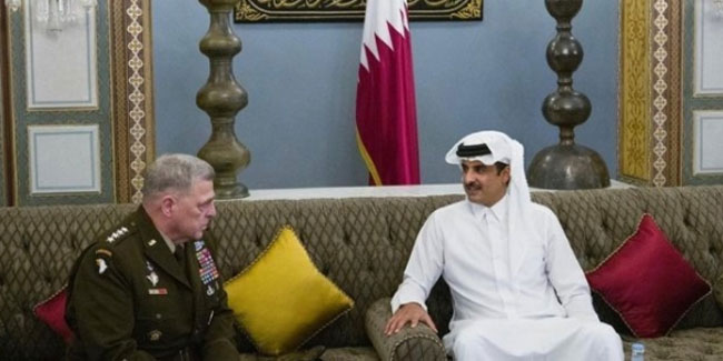 Katar Emiri ABD Genelkurmay Başkanı'nı kabul etti