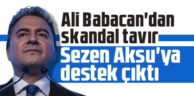 Ali Babacan'dan skandal tavır: Sezen Aksu'ya destek çıktı