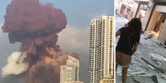 Beyrut'ta şiddetli patlama: Çok sayıda ölü ve yaralı var
