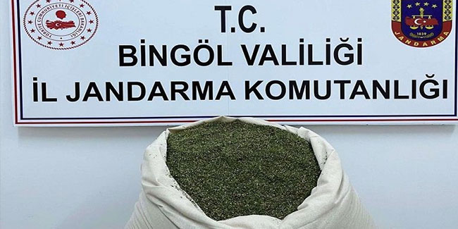 Bingöl’de çuval içerisinde 16 kilo esrar ele geçirildi