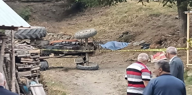 Kastamonu'da korkunç kaza! 5 metre yükseklikten traktörle düşen kadın sürücü can verdi