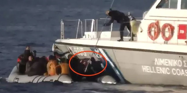 Yunanistan'dan Ege Denizi'nde insanlık dışı uygulama! Görüntüler isyan ettirdi