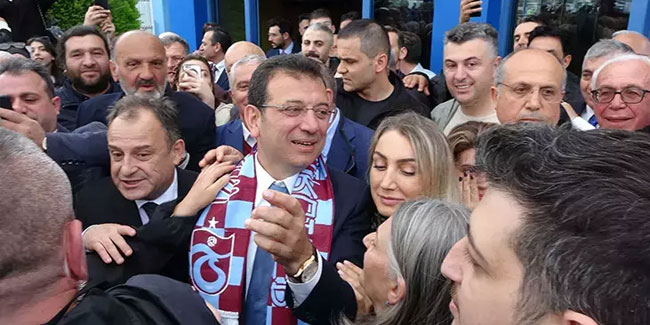 İmamoğlu'na memleketi Trabzon'da davul-zurnalı karşılama