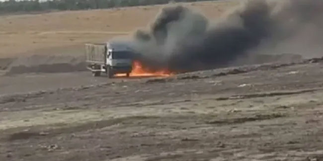 İçişleri Bakanlığı duyurdu: Suriye'de bomba yüklü kamyon imha edildi