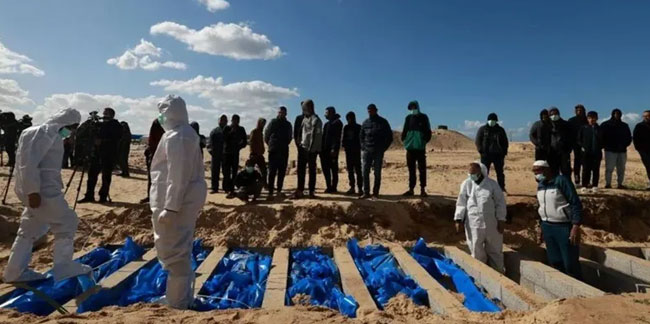 İsrail bu kez mezarlığı bombaladı! İnsanlık dışı saldırılarına yenisini ekledi