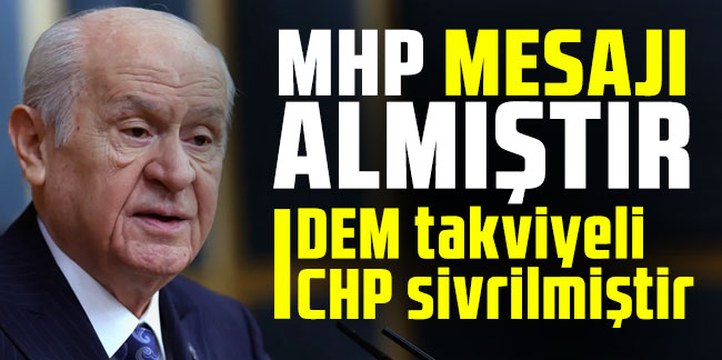 Devlet Bahçeli'den seçim sonuçları açıklaması: DEM takviyeli CHP sivrilmiştir