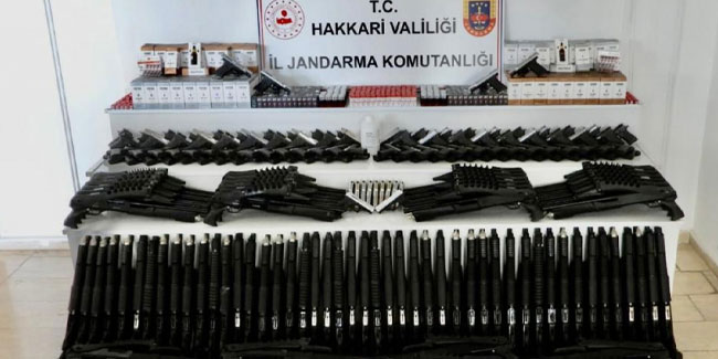 Yüksekova'da silahlar ele geçirildi