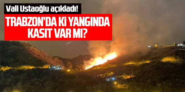 Trabzon'da ki yangında kasıt var mı? 