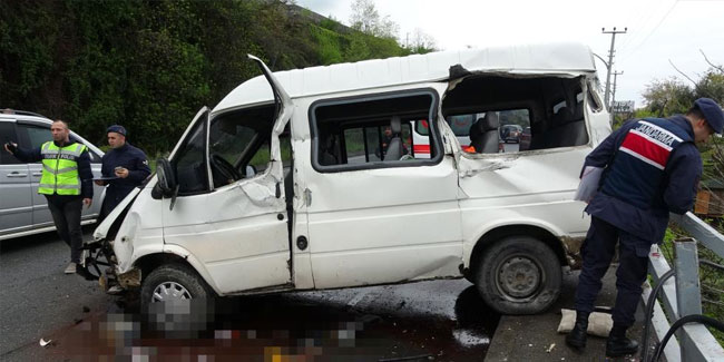 Trabzon'da feci kaza ucuz atlatıldı