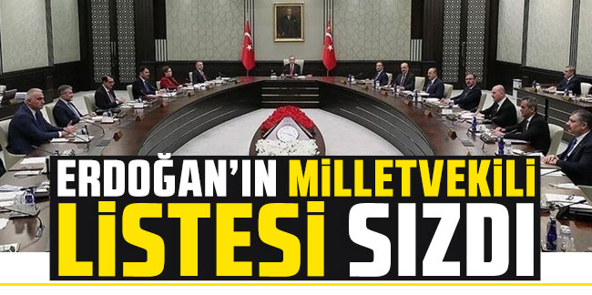 Cumhurbaşkanı Erdoğan'ın milletvekili listesi sızdı!