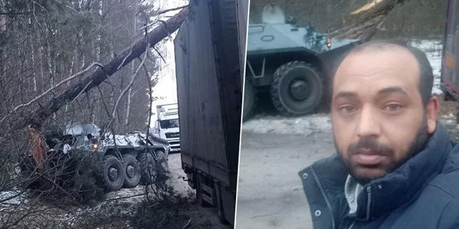 Rusya’nın tankı Türk vatandaşının TIR'ına çarptı