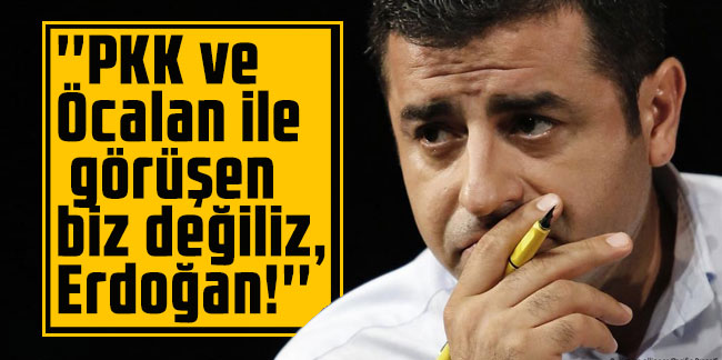 Demirtaş: ''PKK ve Öcalan ile görüşen biz değiliz, Erdoğan!''