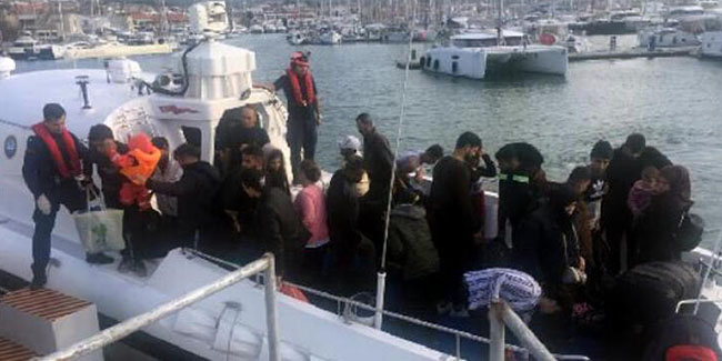Çeşme'de 2 günde 123 kaçak göçmen yakalandı