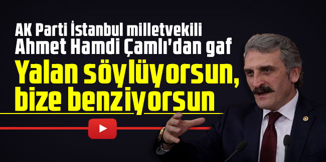 AK Parti İstanbul milletvekili Ahmet Hamdi Çamlı'dan gaf: Yalan söylüyorsun, bize benziyorsun