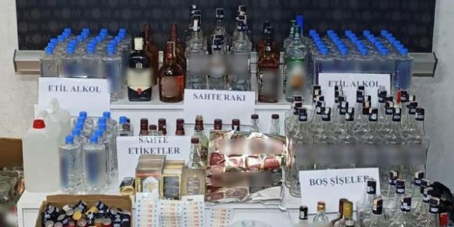 Trabzon’da sahte alkol operasyonu: 2 gözaltı
