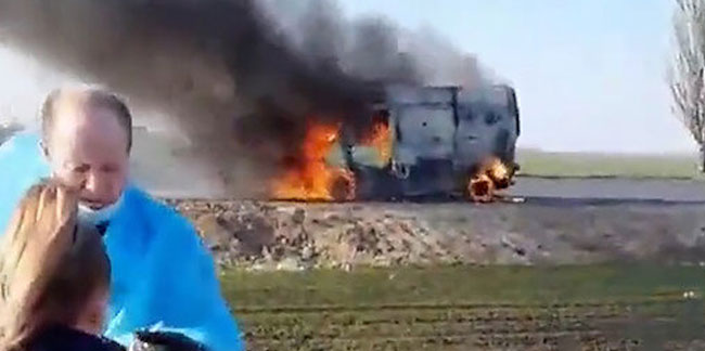 Rusya yaralı hastaları taşıyan Ukrayna ambulansını vurdu!