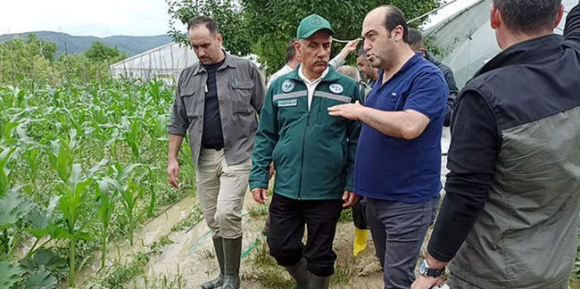 Bakan Kirişci'den selin vurduğu Zonguldak'ta inceleme