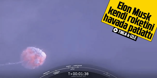 SpaceX, roketi havada patlattığı acil durum testini tamamladı
