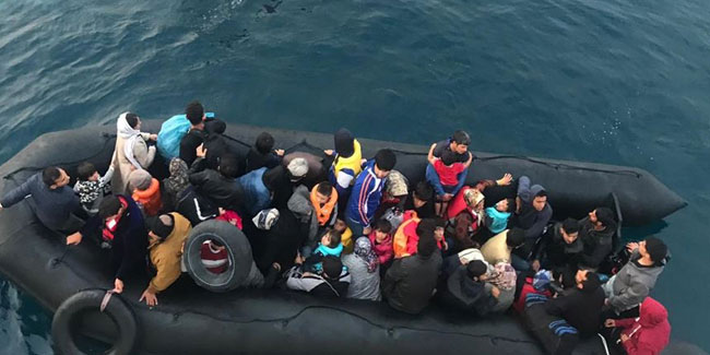 Kuzey Ege’de 43 düzensiz göçmen kurtarıldı