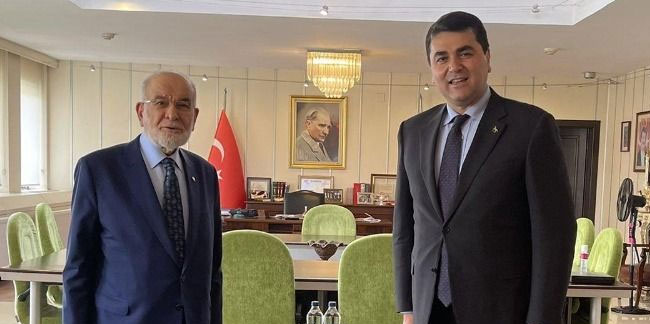 Saadet Partisi Lideri Karamollaoğlu, Gültekin Uysal ile görüştü