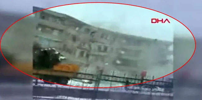 Aracıyla deprem bölgesinden kaçarken yıkılan binanın dehşetini yaşadı!