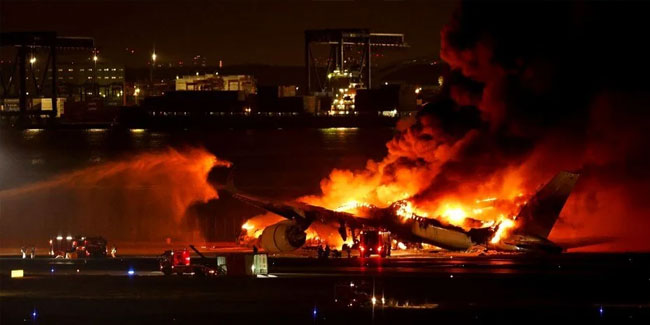 Japonya’da iki yolcu uçağı çarpıştı