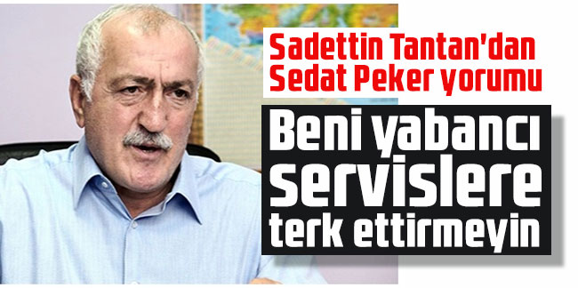 Tantan'dan Sedat Peker yorumu: Beni yabancı servislere terk ettirmeyin