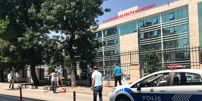Samsun'da adliye binasına pompalı tüfekli saldırı!