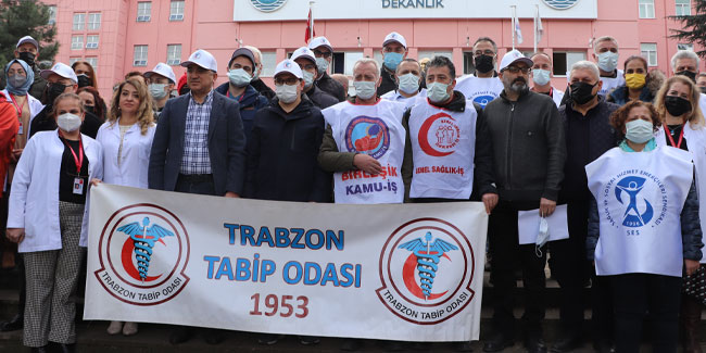 Trabzon'da doktorlar eylemde