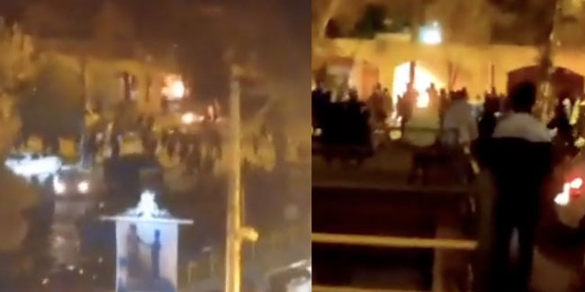 İran'da göstericiler Humeyni'nin doğduğu evi ateşe verdi