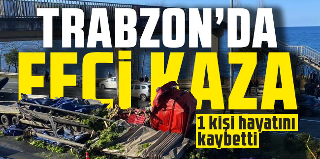 Trabzon'da tır orta refüje çıktı: 1 kişi hayatını kaybetti