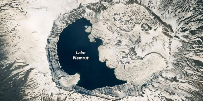 NASA Nemrut Krater Gölü'nü uzaydan görüntüledi
