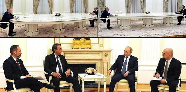 Putin masayı Bolsonaro için küçülttü! Meğer tam 5 kez...