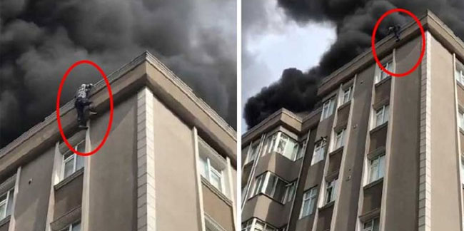Yangından kurtulmak için çatıdan atlayan şahıs hayatını kaybetti
