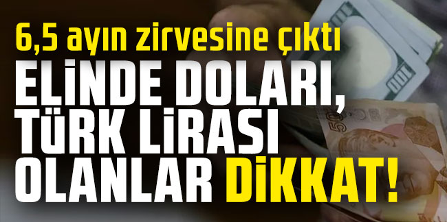 Elinde doları, Türk Lirası olanlar dikkat!