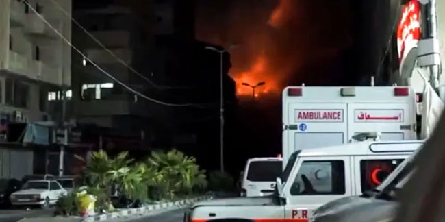 İsrail, hastane yakınını vurdu! Hastanede en az 8 bin Filistinli bulunuyor