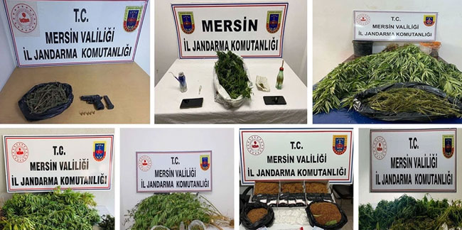 Mersin'de Jandarmadan büyük uyuşturucu operasyonu! 18 kişi gözaltına alındı