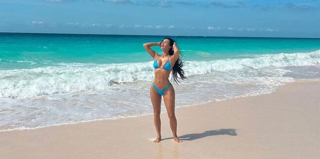 Kim Kardashian plajda