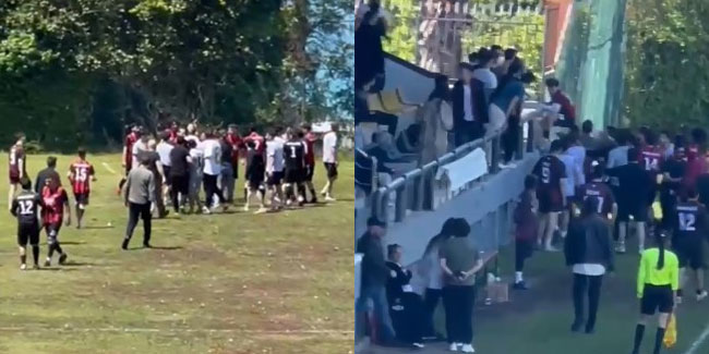 KTÜ’de futbol maçında öğrenciler arasında kavga çıktı