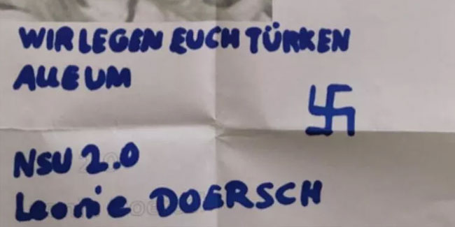 Almanya'da camiye ırkçı tehdit mektubu