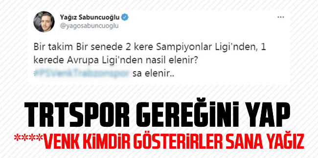 TRTSPOR muhabirinden Trabzonspor'a çirkin sözler