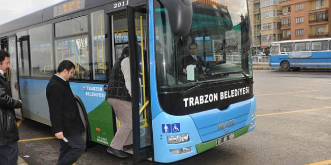 Trabzon'da otobüs sefer saatleri değişiyor