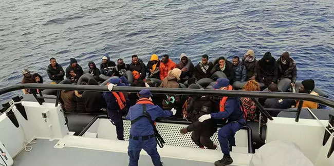 Yunan unsurları geri itti, 45 kaçak göçmen kurtarıldı
