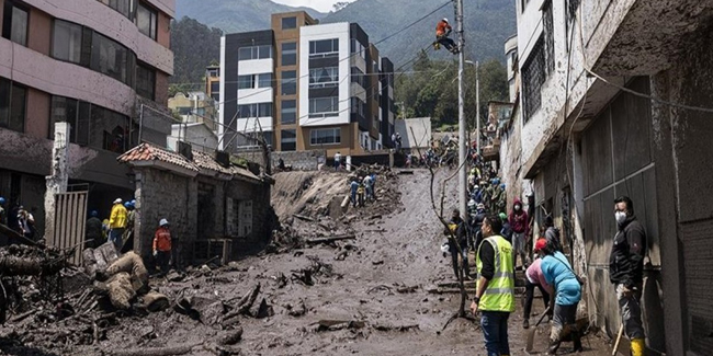 Ekvador'da sel felaketinde ölenlerin sayısı 27'ye yükseldi