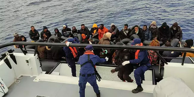 Yunan unsurları geri itti, 45 kaçak göçmen kurtarıldı